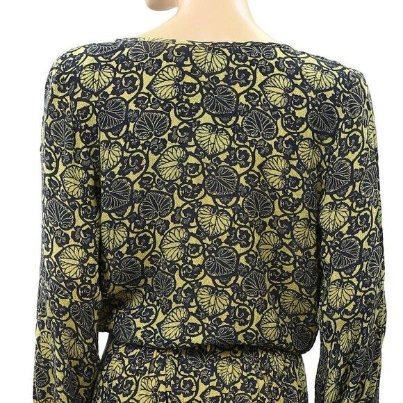 Mimi Liberte Floral Printed Maxi Long Dress Cutout Cotton Long Sleeves S - Picture 3 of 4